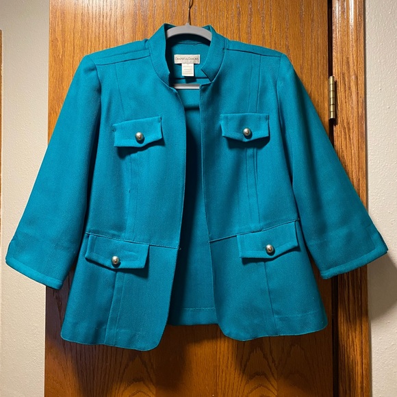 •DRAPER’S & DAMON’S• Size 10 • Teal Blazer - Picture 2 of 9